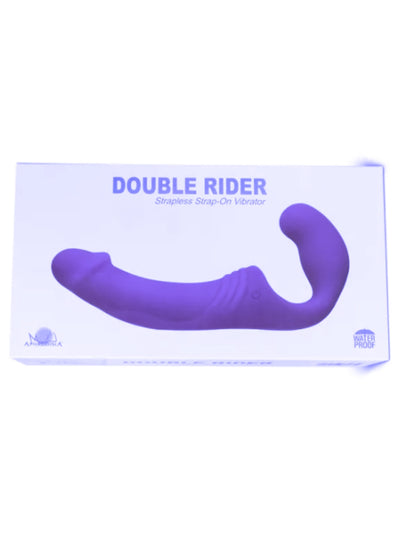 Aphrodisia Double Rider Vibrating Strapless Dildo Purple
