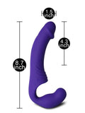 Aphrodisia Double Rider Vibrating Strapless Dildo Purple