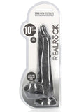 10 inch dong with testicles - black