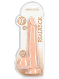 10 inch Dong With Testicles - Flesh