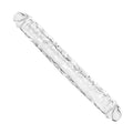 photo of 13.2 inch double ended dildo clear on angle