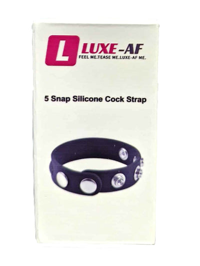 5 Snap Silicone Cock Strap