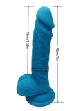 Realistic 7.1" Silicone Dildo Blue