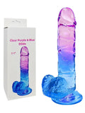 Ombre TPE 7.1" Dildo Blue/Purple
