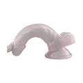 flexibility demonstration of 7.5 inch purple dildo