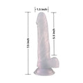 length and width measurements of 7.5 inch dildo purple