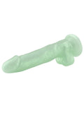 Realistic 7.5" TPE Dildo with Balls Emerald