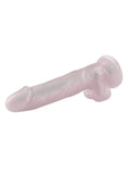 Realistic 7.5" TPE Dildo with Balls Purple