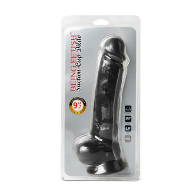 9.7 Inch black dildo in packaging