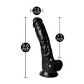 measurements of 9.7 inch black dildo