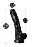 Being Fetish 9.7" Dildo with Balls Black