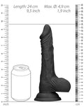 Real Rock 9 inch Dildo Black