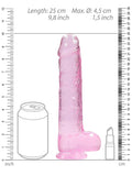 9 inch Crystal Clear Dildo - Pink