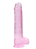 9 inch Crystal Clear Dildo - Pink