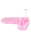 9 inch Crystal Clear Dildo - Pink