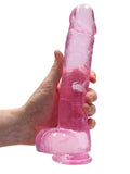 9 inch Crystal Clear Dildo - Pink