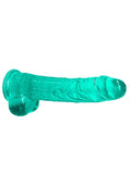 Crystal Clear Turquoise 9 inch Dildo