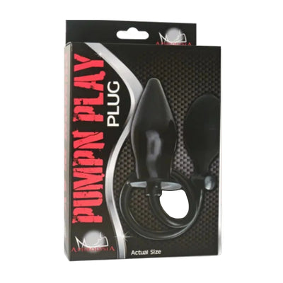 Retail packaging for Aphrodisia pumpn play inflatable anal plug