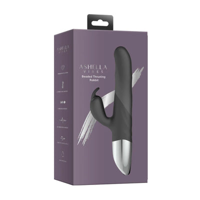 Ashella vibes beaded thrusting rabbit vibrator in retail packaging