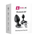Buzzed AF vibrating anal plug set in retali packaging