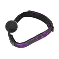 Top view of berlin baby purple and black lace ball gag