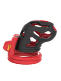 Caged-AF Male Chastity Cage Red-Black