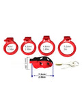 Caged-AF Male Chastity Cage Red-Black