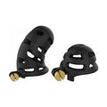 Chastity Cage Twin Cock Cage Kit Black