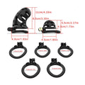 Chastity Cage Twin Cock Cage Kit Black
