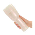 woman holding fleshlight stoya masturbator
