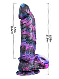 Length and width measurements of duovore monster dildo

