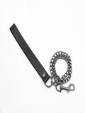Love In Leather Leather & Chain Leash Pewter