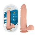 image of la viva elon 9 inch dildo in and out of packaging