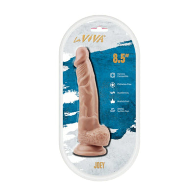 la viva joey 8.5 inch dildo in packaging