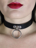 Love In Leather Single Ring Choker