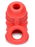 Master Series Red Chamber Silicone Male Chastity Cage 2