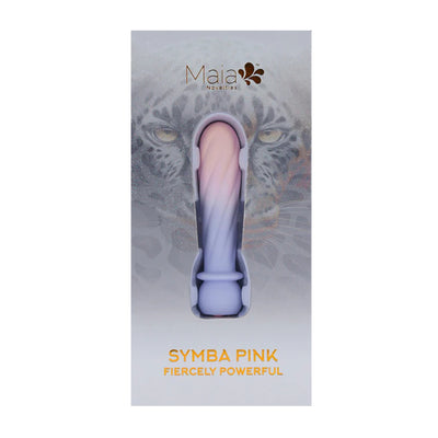 Maia Symba swirl pink flexible bullet packaging
