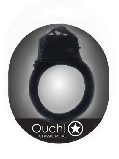 OUCH! Classic Metal Hand Cuffs Black