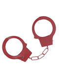 OUCH! Classic Metal Hand Cuffs Red