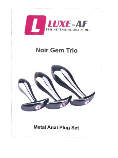 Noir Gem Trio Metal Anal Plug Set