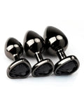 Noir Heart Trio Anal Plug Set