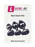Noir Heart Trio Anal Plug Set