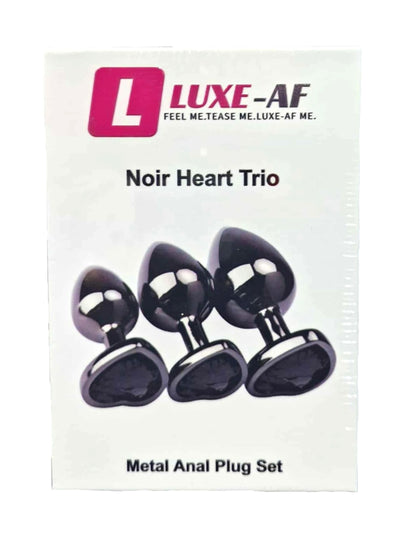 Noir Heart Trio Anal Plug Set