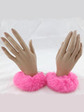 Fluffy Hand Cuffs - Hot Pink