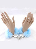 Fluffy Hand Cuffs- Sky Blue