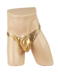 Poison Rose Lingerie Mens Metallic G-String Gold