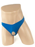 Poison Rose Lingerie Men's Peek-A-Boo Briefs Blue