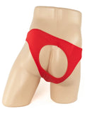 Poison Rose Lingerie Men's Peek-A-Boo Briefs Red Back