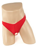 Poison Rose Lingerie Men's Peek-A-Boo Briefs Red