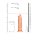 Size chart for real rock 7 inch dildo flesh